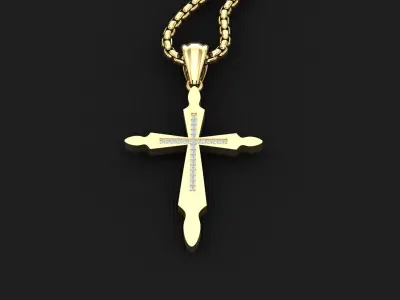 Cross Light Gold 3CP028 3DM STL 3D model