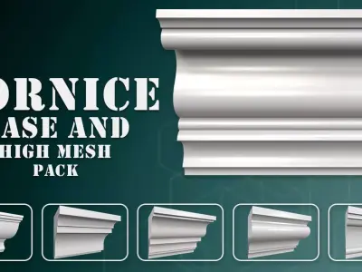 70 Cornice Base and High Mesh Pack 3D model