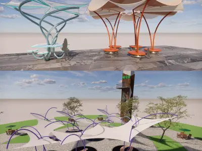 Tensile Structures Collection -A7 3D model