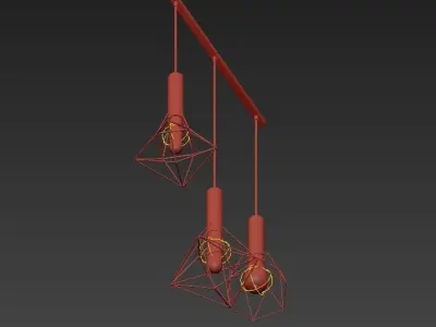 SPIDER geometric pendant light 3D model