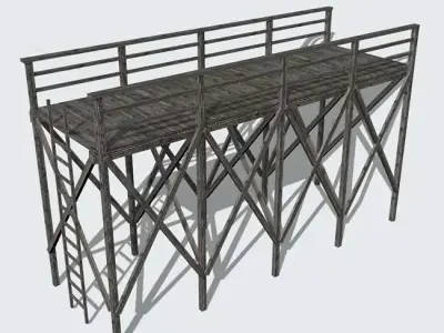 Dock 04 Low-poly 3D model