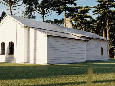 Old Warehouse Low-poly 3D model