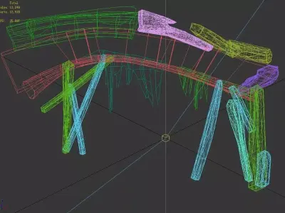 Field - Wooden Bridge 54 3D model