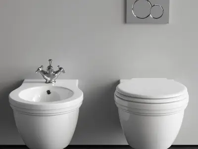 Galassia Ethos Wall Hung WC Art 8439 Art 8440 3D model