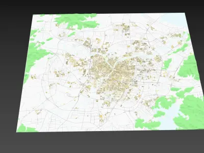 NingBo City urban planning maquett  building   3D Topography 3D model