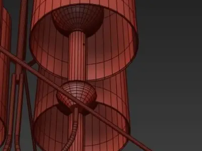 Comsylvan 4 light chandelier cprod 3D model