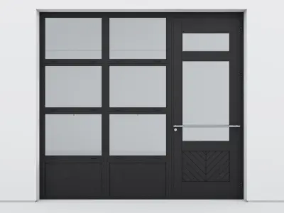 Aluminium door 318 3D model