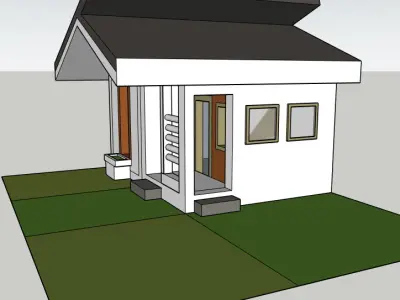 Modern Small House  Architectural 3D Model for Visualization 3D model
