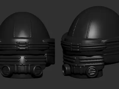 helmet high poly sculpt 3d printable ver 7 3D model 3D model