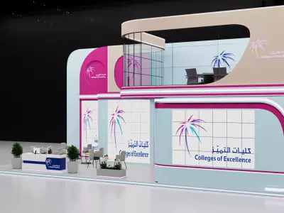 booth 13x6 two floor  3D model