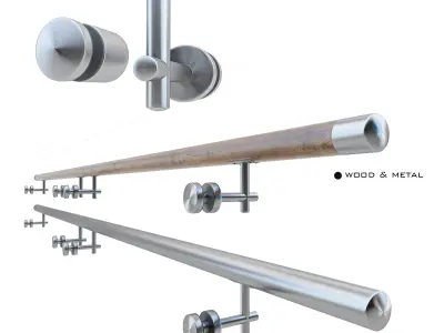 Glass railing-01 3D model