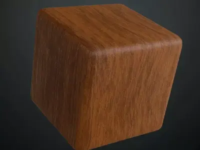 Polished Natural Cherry Wood Surface PBR Texture