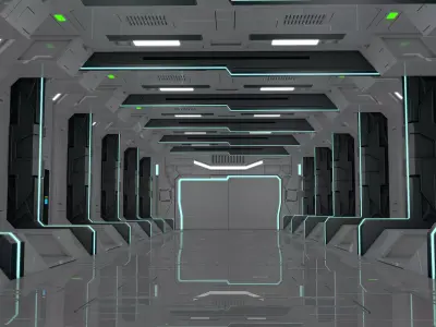 Sci Fi Interior Station  3D model