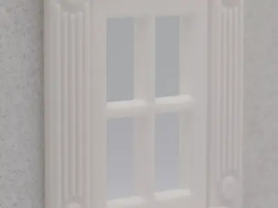 Functional Single window style 2 multi-color and multi-material  3D print model