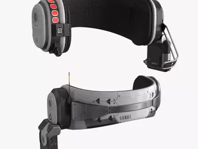 Sci Fi Headphones Low-poly 3D model