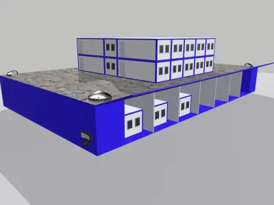 Presentation stand Modular building 3D model
