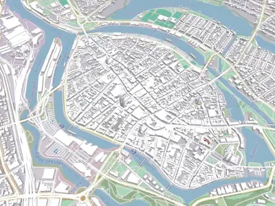 Cityscape Lubeck German 3D model