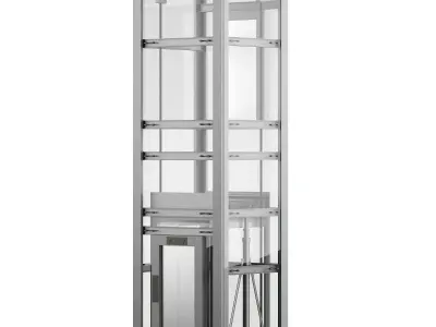 Glass Elevator 3D Model 3D model