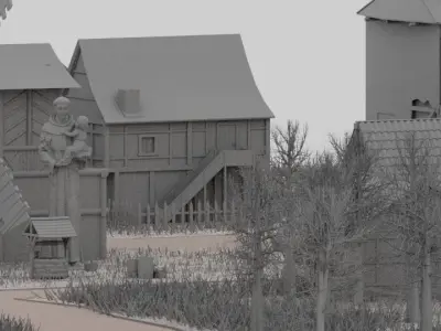 Village 3D model