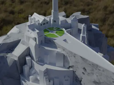 Minas Tirith Low-poly 3D model