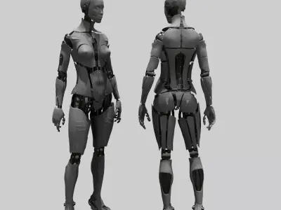 Android Female Low-poly 3D model