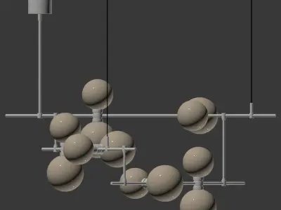 ModernRail Geometric Linear Suspension by Tech Lighting 3D model