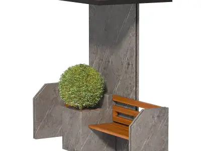  Dual Access Bench 3D model