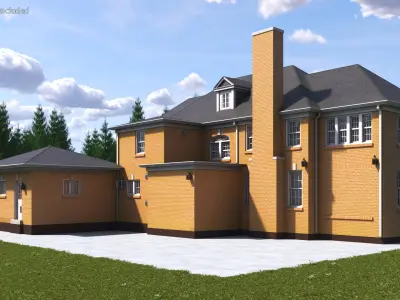  Elegant Brick Colonial House 