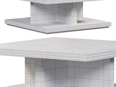 Leandro Square Coffee Table 3D model