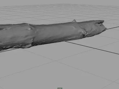 DEAD TREE TRUNK Low-poly 3D model