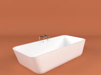 bathtub and faucet 3D model