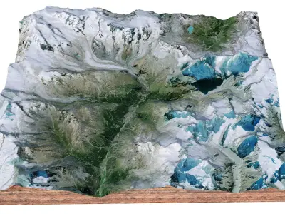 Zermatt Alps Switzerland 3D model