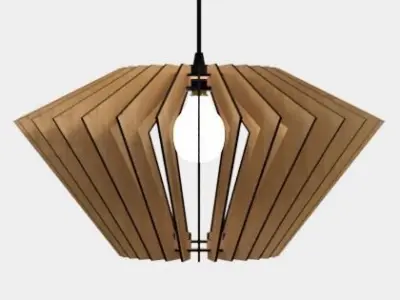CEILING LIGHT LAMP 3D PRINT AND LASER CUT FILES MODEL 6 3D print model