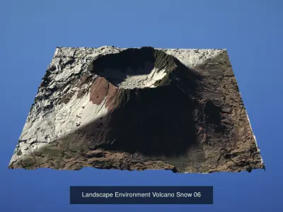 5 Landscape Environment Volcano Snow Volume 02 3D Model Pack