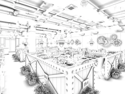 Business - Food Beverage -0127 3D model