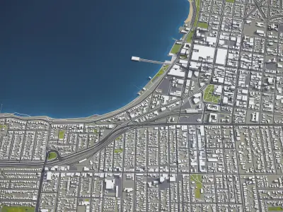Geelong - 3D City Model Low-poly 3D model