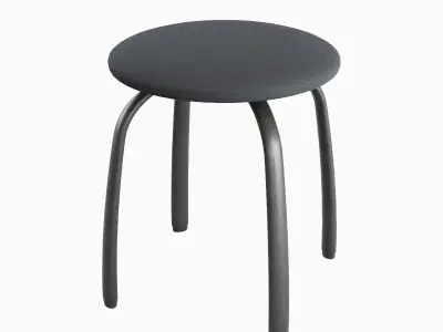 Steel Stool F 02 3D model