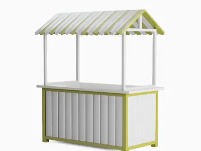 Food Stand 07 Low-poly 3D model