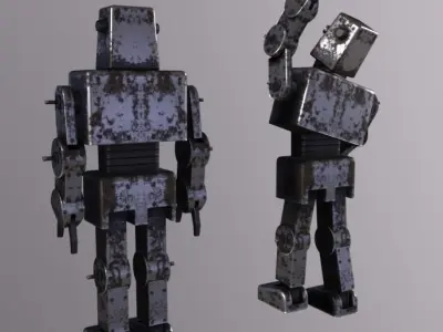 Toy Robot Low-poly 3D model