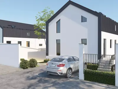 Cottage on the mountain Low-poly 3D model