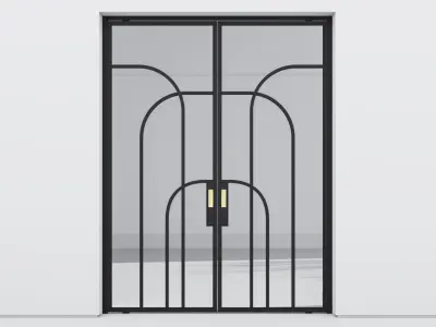 Aluminium door 366 3D model