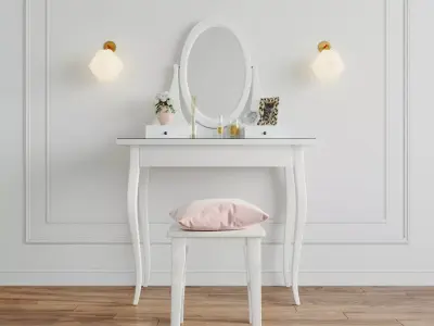 Dressing table with decor 3D model
