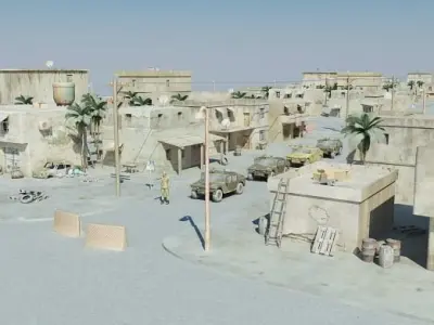 Arab City 01 Low-poly 3D model