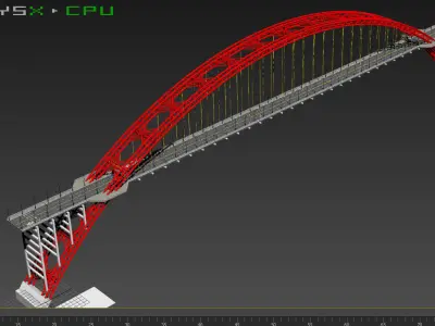 WuShan Yangtze River Bridge Chongqing China 3D model