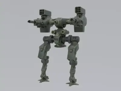 Mecha - Prototype 005 Low-poly 3D model