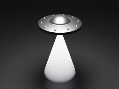 Flying UFO Low-poly 3D model Low-poly 3D model