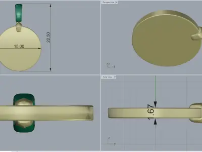 Letters Pendant Alphabets  3D print model