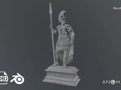 roman soldier statue 3D model