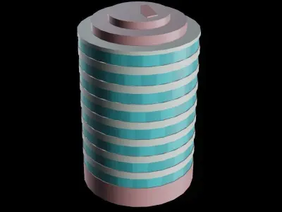 Stylized Building 4 - Mobile Game Asset Free low-poly 3D model