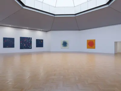 Art Museum Gallery Interior 15 Low-poly 3D model